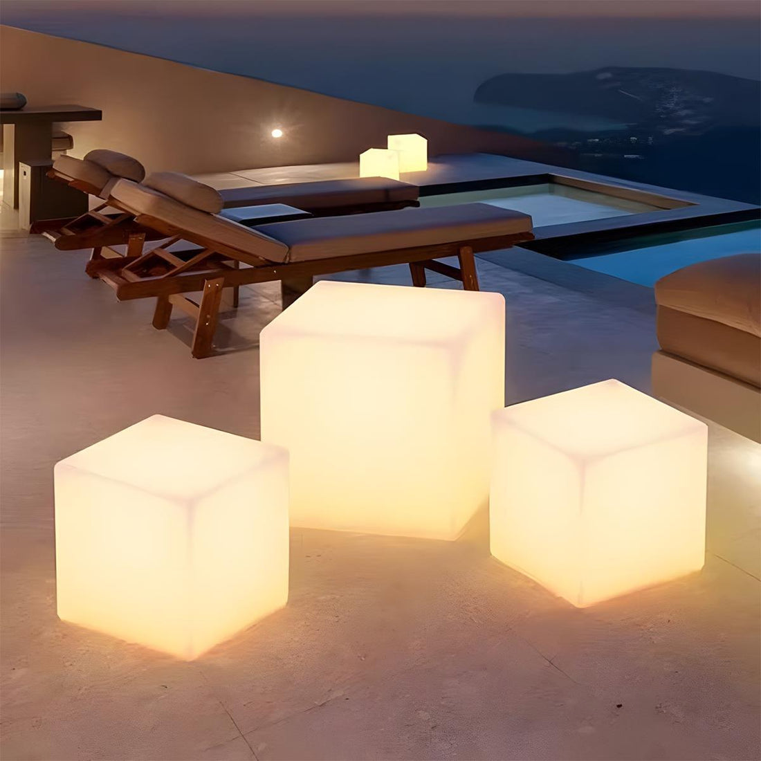 Waterproof Solar Square Cube LED Outdoor Landscape Lighting - Flyachilles