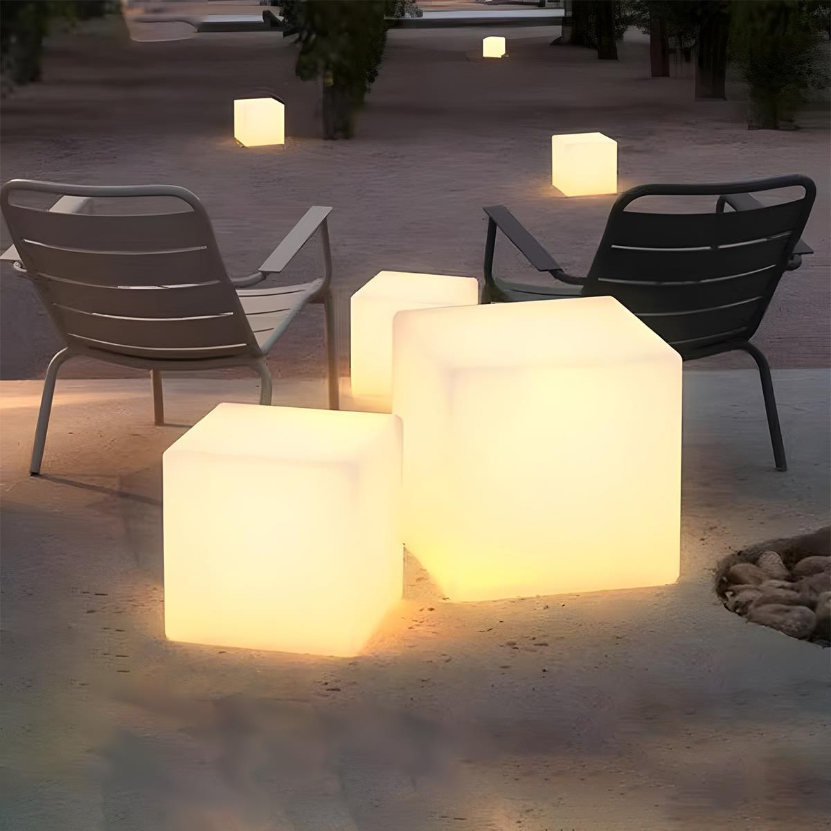 Waterproof Solar Square Cube LED Outdoor Landscape Lighting - Flyachilles