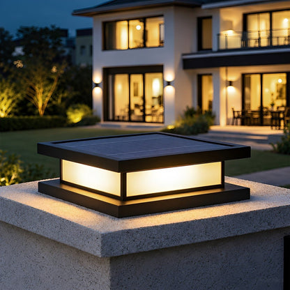Waterproof Square Stainless Steel LED Outdoor Post Cap Light - Flyachilles
