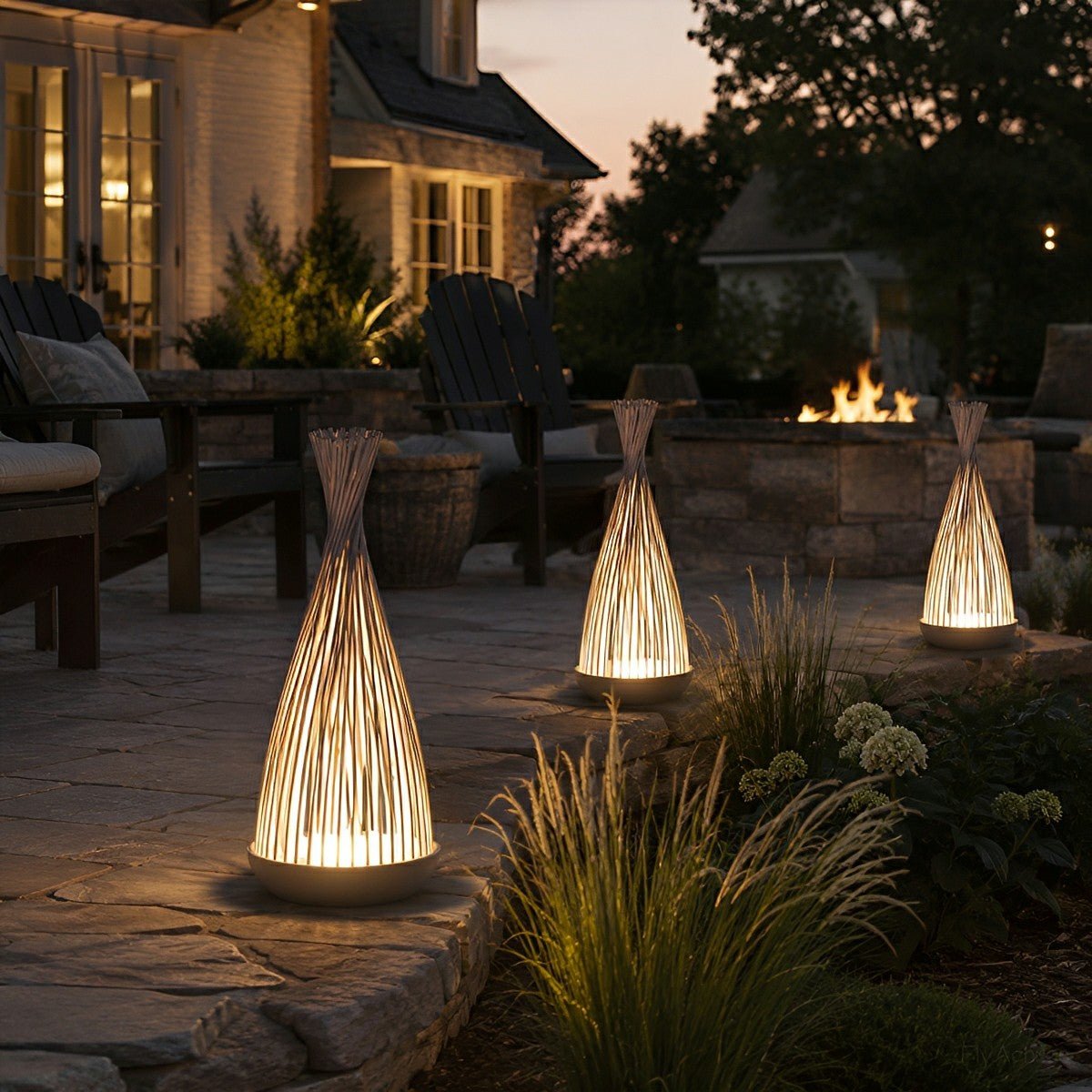 Waterproof Stainless Steel Fiber Optics Fishtail Linear LED Floor Lamp Landscape Light - Flyachilles