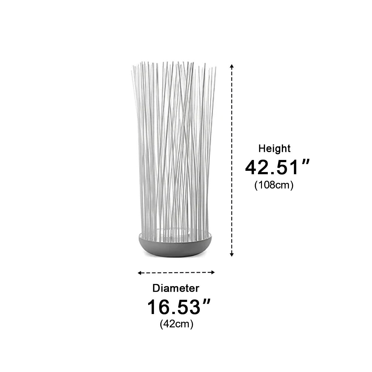 Waterproof Stainless Steel Fiber Optics Fishtail Linear LED Floor Lamp Landscape Light - Flyachilles