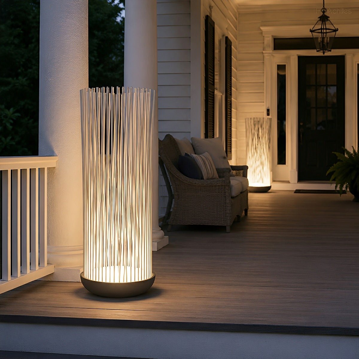 Waterproof Stainless Steel Fiber Optics Fishtail Linear LED Floor Lamp Landscape Light - Flyachilles