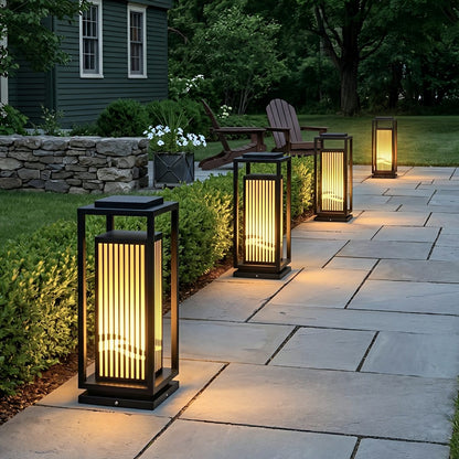 Waterproof Striped LED Black Modern Post Cap Light - Flyachilles