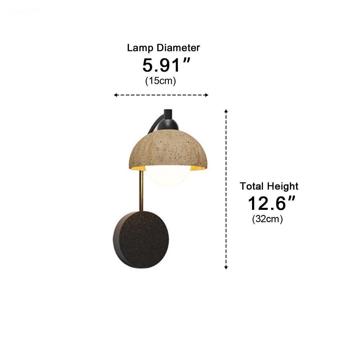 Waterproof Vintage Coastal Travertine Dome LED Outdoor Wall Light - Flyachilles