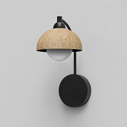 Waterproof Vintage Coastal Travertine Dome LED Outdoor Wall Light - Flyachilles