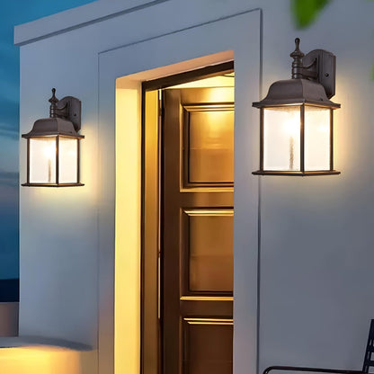 Waterproof Vintage Farmhouse Lantern Outdoor LED Porch Wall Lights - Flyachilles