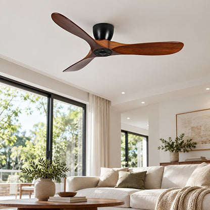 Waterproof Wood DC Motor Outdoor Ceiling Fan - Flyachilles