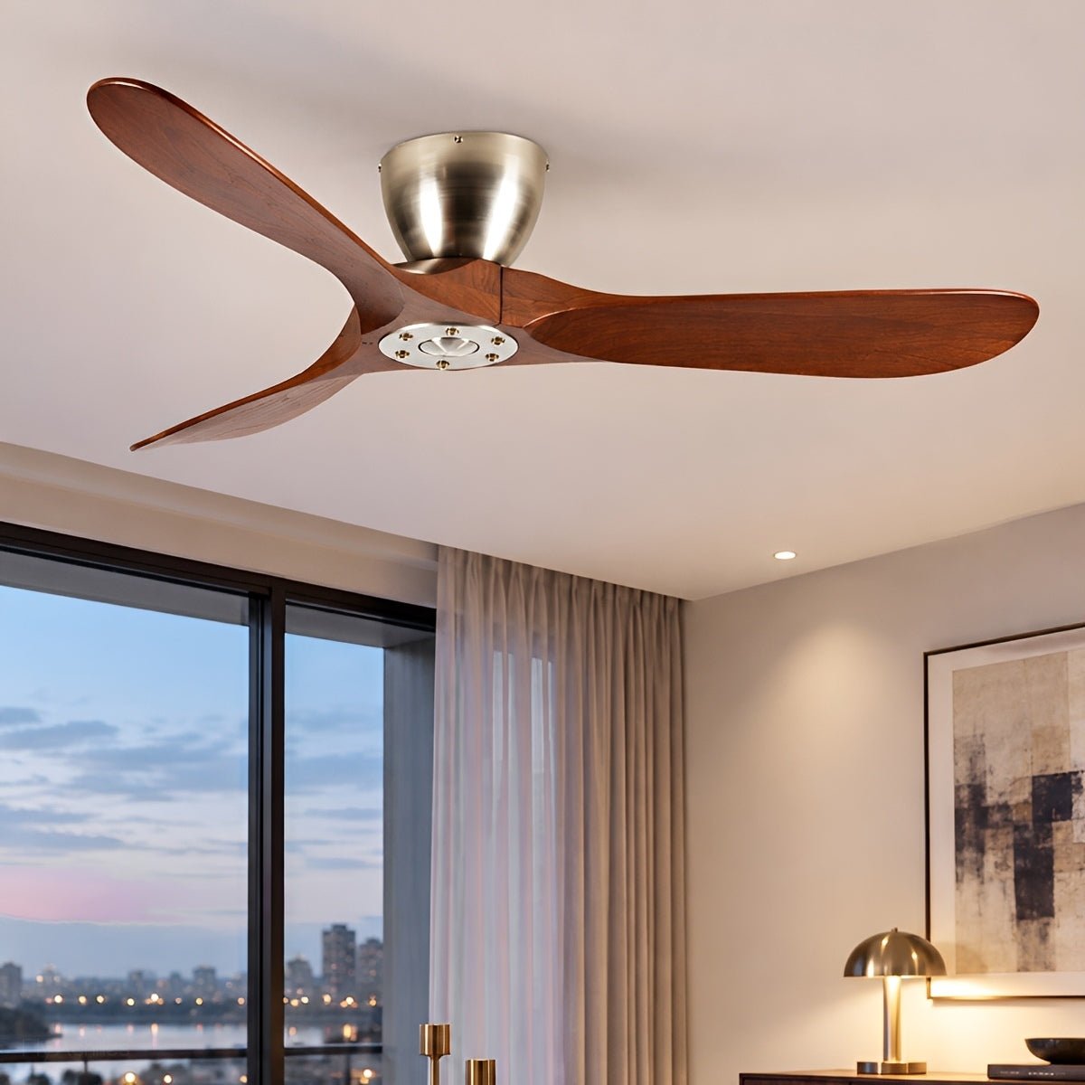 Waterproof Wood DC Motor Outdoor Ceiling Fan - Flyachilles