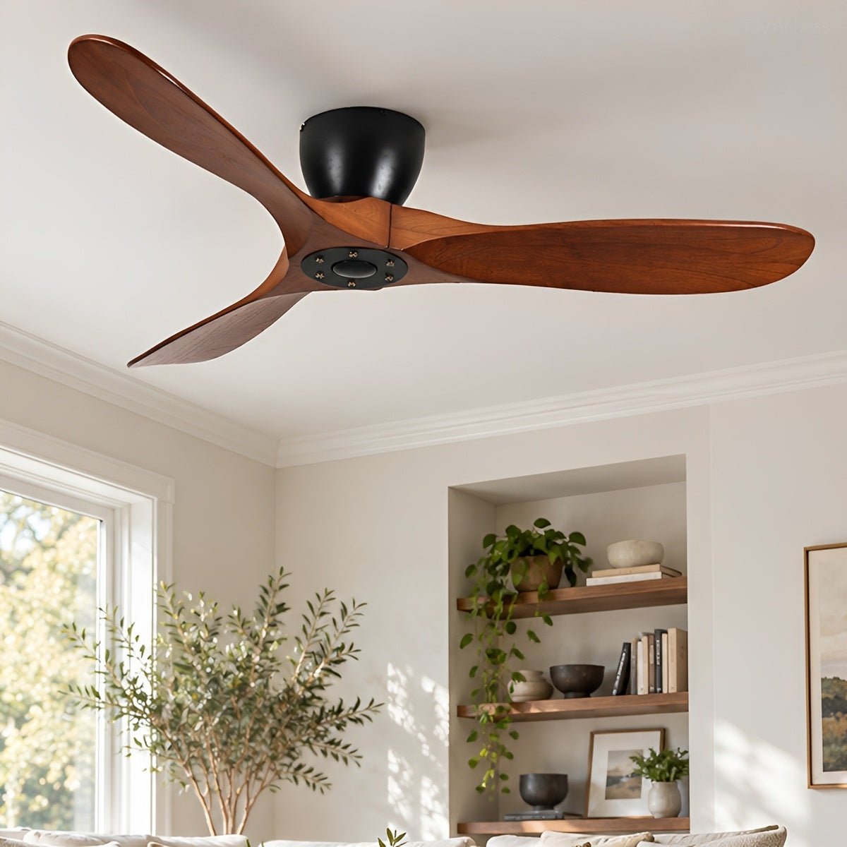 Waterproof Wood DC Motor Outdoor Ceiling Fan - Flyachilles