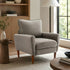 Wide Reading Chair – Cushioned Seat, Wood Legs, Modern - Flyachilles