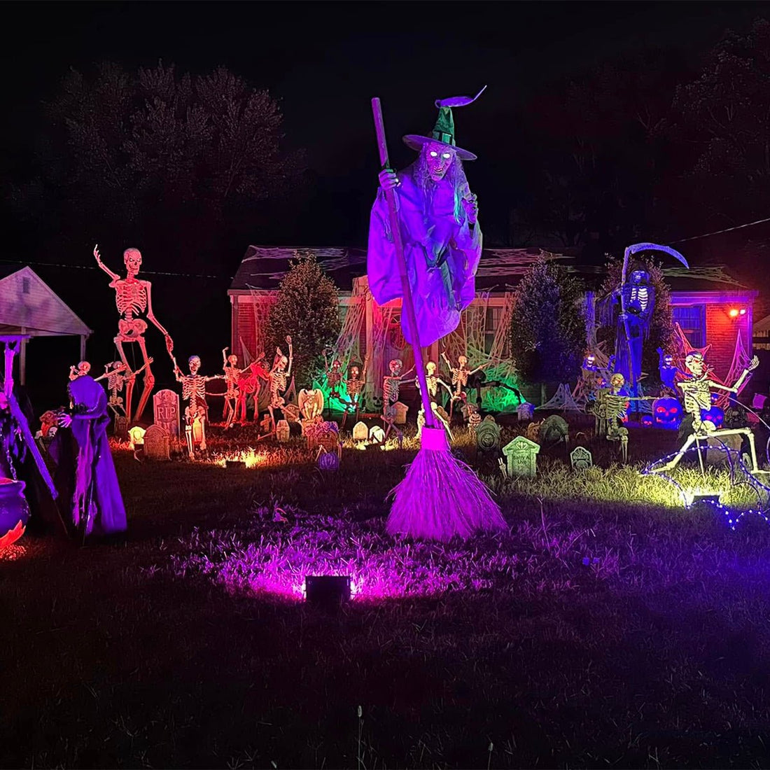 WIFI Smart Halloween Waterproof RGBCW Flood Lights Outdoor Ambient Lighting - Flyachilles