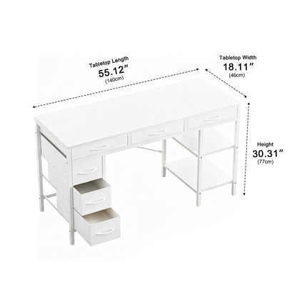 Wood Desk Office With Drawers - Flyachilles